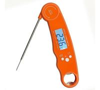 Alivio Digital Meat Thermometer Instant Read 1-3s, ±0.8°F Accuracy, Backlit LCD, Foldable 180° Probe, Magnet & Hook, -50°C to 300°C Food Thermometer with Bottle Opener for BBQ, Cooking (Pack of 1Pc)