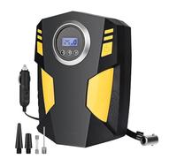 Alivio Digital Tyre Inflator 12V DC, Portable Car Tyre Compressor with 3 Nozzle, 150 PSI Digital Air Pump for Bikes, Football, Accessories, Auto Shutoff Electric Tyre Inflation with LED Light