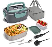 Alivio Electric Lunch Box with 1.5L Stainless Steel & 0.5L Plastic Container in Light Green Alivio Light Green