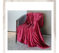 Alivio Faux Fur Plum Throw Luxury Super Soft Plain Bed Sofa Settee Throw Blanket | Size: 150 cm x 200 cm Alivio Plum 150 cm x 200 cm
