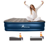 Alivio Inflatable Airbed Mattress with Built-in Electric Pump - Single/Double in Grey | Size: Double Alivio Grey Double