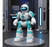 Alivio Kids Remote Control Ai Intelligent Voice Robot (Blue & White)