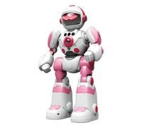 Alivio Kids Remote Control AI Intelligent Voice Robot, Gesture Sensing, Programming, Magic Recording & Dance Toy (Pink & White)