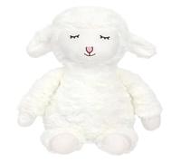 Alivio Lamb Soft Toy Plush Singing Music Sheep, Ultra Soft Stuffed Animal for Kids & Babies, 4 Modes Music Breathing Belly Fluctuation & Warm Light Alivio White