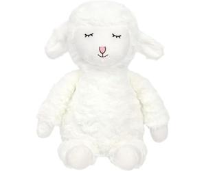 Alivio Lamb Soft Toy Plush Singing Music Sheep, Ultra Soft Stuffed Animal for Kids & Babies, 4 Modes Music Breathing Belly Fluctuation & Warm Light, Baby Gift & Nursery Room Decor (White)