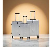 Alivio Lightweight Expandable Hard Shell Trolley Suitcase With Wheels (Silver)
