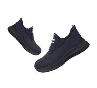 Alivio Lightweight Safety Shoes, Breathable Toe Cap Safety Trainers for Men Women Non-Slip Puncture Proof Prevent Sharp Objects (Navy Blue, 11)