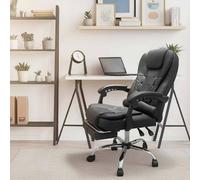 Alivio Office Massage Chair 360 Degree Swivel Recliner Chair w/ Footrest Adjustable Lumbar Support Heavy Duty, 8-Point Vibrating Massage Office Chair Alivio Black