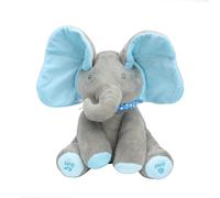 Alivio Peek-A-Boo Elephant Singing Musical Baby Plush Toy Stuffed Doll in Grey Alivio Grey