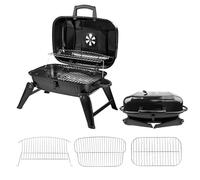 Alivio Portable Barbecue Grill, High Quality BBQ Charcoal Grill, Foldable Suitcase Charcoal Grill for Outdoor (Black)