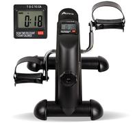Alivio Portable Mini Exercise Bike Pedal for Arms, Legs, Workout, Gym Fitness Foot Pedal Exercisers Exercise Machine, Smooth Magnetic Resistance Drive with 5In LCD Display (Black)