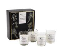 Alivio Premium Aromatherapy Scented Candles - Jasmine Orange Pear & Freesia, Bluebell Fragrance In Glass Jars (4Pc Set)