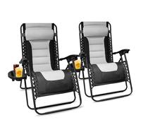 Alivio Set of 2 Extra Wide Zero Gravity Chair With Padded Cushion