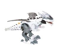 Alivio Walking Spraying Dinosaur Toy, Fire Breathing Water Spray With Lights And Sounds For Kids (White)