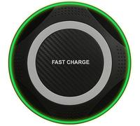 Alivio Wireless Charger Fast Charging Pad - 10W/7.5W/5W Qi-Certified Charging Dock for iPhone, Samsung & Android Smartphones with LED Indicator (Black)