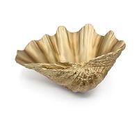 ALIWINER Gold Clam Shell Seashell Bowl Resin Sea Shell Coastal Clam Decor for Nautical Room Beach Home Gold Decoration