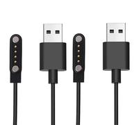 Aliwisdom [2 Pack] Universal Smart Watch Charger Magnetic 7.62mm, Smartwatch Accessories USB Cable 4 Pin Magnetic Replacement Charger Compatible Cable Contact pin spacing 7.5mm - 8mm