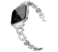 Aliwisdom Glitter Watch Strap 18mm 20mm 22mm for Smart watch, Smartwatch Accessories Universal Replacement Bands alloy Metal Bling Rhinestone quick release Replacement Straps (20 mm, Silver)