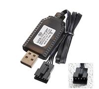 Aliwisdom Smart Universal RC Charger Cable with SM-4P Connector Plug for 7.4V 2S Lipo Battery, Compatible RC Car/Boat/Plane/Drone/Tank/Helicopters and Other Remote Control Toys