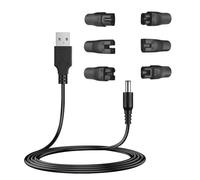 Aliwisdom Universal Replacement Charger USB for Various Electric Hairdressers/Dog Clippers/Shavers/Hair Clippers/Razor/Various Small appliances, Compatible Voltage 3.7V - 5V with 6 Adapter Plug