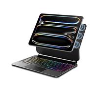 ALIWLHOF Case for iPad Pro 13-inch (M4) 2024,Magic Keyboard with 11 Colors Backlight for iPad Pro 13-Touch Trackpad Magnetic Case for iPad (Purple)