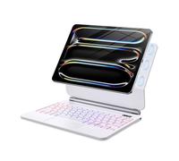 ALIWLHOF Case for iPad Pro 13-inch (M4) 2024,Magic Keyboard with 11 Colors Backlight for iPad Pro 13-Touch Trackpad Magnetic Case for iPad (Black)