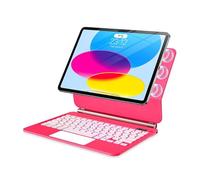 ALIWLHOF Case for iPad Pro 13-inch (M4) 2024,Magic Keyboard with 11 Colors Backlight for iPad Pro 13-Touch Trackpad Magnetic Case for iPad (Rose Gold)