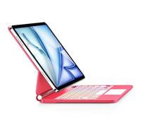 ALIWLHOF for iPad 9th Generation Case with Keyboard,Magic Magnetic Keyboard Case for iPad 10.2 9th/8th/7th Gen & Air 3,Pro 10.5, Multi-Touch Trackpad - Backlit (Rose Red)