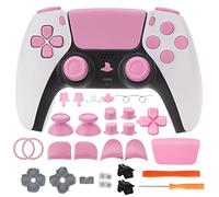 ALIXO Full Set Replacement Thumbstick Button Kit for PS5 Controller, D-pad L1 R1 L2 R2 Triggers Share Options Face Buttons, Faceplate, Conductive Rubber Pad Accessories for PS5