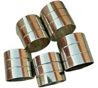 ALIXPRTCMP Lot of 5 PCS Vintage Brass Silver Plated Collars For Wooden cane Walking Stick Cane-Handmade Cane Fittings for Wooden Walking Sticks - Antique Style Gentlemen’s Accessories