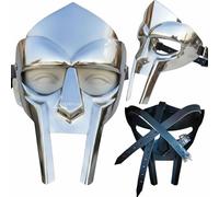 ALIXPRTCMP MF Doom Mask Gladiator Dr Doom Face Mask Roman Viking Fantasy Helmet Maximus Gladiators Arena Movie Prop Party Cosplay Costume Silver Gladiator Mask
