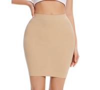 AliyaFeng Shapewear Half Slip for Women Tummy Control High Waist Body Shaper Skirt Seamless Half Slip for Shaping Underwear, Beige, Medium