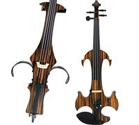 Aliyes Handmade Professional Silent Electric Violin 4/4 Full Size Professional Solid Wood Student Violin For Beginner Violin Kit String,Shoulder Rest,Rosin-N1911