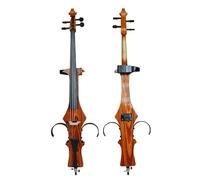Aliyes Handmade Professional Solid Wood Electric Cello 4/4 Full Size Silent Electric Cello-Wood Grain