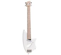 Aliyes Light Electric Guitar For Travel,Full 25 1/2" Scale for Practice,Portable Small Size Guitar Featherlight,Solid Wood Body Gig Bag, All Accessories (White)