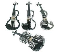 Aliyes Wood Electric Violin Full Size 4/4 Intermediate-A Electric Silent Violin Kit With Case,Bow,Rosin,headphones,Shoulder Rest,Strings(ALDSZA-1302)