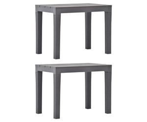 aliza mocca plastic garden benches in a pair