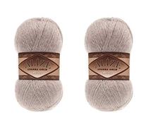 Alize Angora Gold Simli 5% Metallic 20% Wool 75% Acrylic Lot of 2 skn 200gr 1100 ydsYarn Thread Crochet Lace Hand Knitting Turkish Yarn (541 Mink)