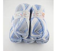 Alize Baby Best Batik Baby Wool with 10% Bamboo 500 g Wool with Colour Gradient Multicoloured (7540) 5 x 100 g