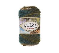 Alize Burcum Batik Wool 5 x 100 g Multicoloured with Colour Gradient 500 g Knitting Wool 4684