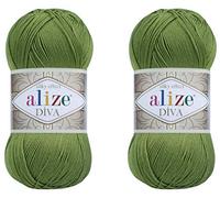 Alize Diva Yarn 100% Microfiber Acrylic Yarn 200gr 767yds Green