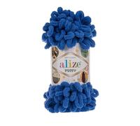 Alize Puffy Baby Big Loop Blanket Yarn 100% Micropolyester Soft Wool Each Ball 100g 9m - 141 Royal Blue