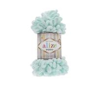 Alize Puffy Baby Big Loop Blanket Yarn 100% Micropolyester Soft Wool Each Ball 100g 9m - 15 Water Green