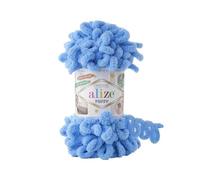 Alize Puffy Baby Big Loop Blanket Yarn 100% Micropolyester Soft Wool Each Ball 100g 9m - 289 Blue