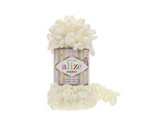 Alize Puffy Baby Blanket - Lot of 5 Skeins, 500gr, 50yds, 100% Micropolyester Soft Yarn, Super Chunky Bulky Worested Yarn (62)
