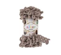 Alize Puffy Baby Blanket - Lot of 5 Skeins, 500gr, 50yds, 100% Micropolyester Soft Yarn, Super Chunky Bulky Worested Yarn