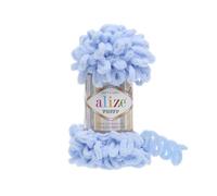 Alize Puffy Baby Blanket - Lot of 5 Super Chunky Bulky Worsted Yarn Skeins (500gr, 50yds) - 100% Micropolyester Soft Yarn for Hand Knitting