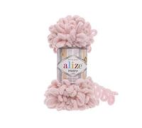 Alize Puffy Baby Blanket Yarn - Lot of 5 Skeins, 500gr, 50yds, 100% Micropolyester Soft Super Chunky Bulky Woven Worested for Hand Knitting (161)