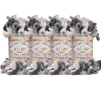 Alize Puffy Color Baby Blanket Yarn Lot of 4skn 400gr 39.3 yds 100% Micropolyester Soft Yarn Hand Knitting Yarn (5925)