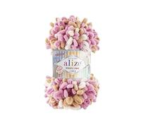Alize Puffy Fine Color Baby Blanket Small Loop 100% Micropolyester Soft Yarn Lot of 4skn 400gr 64yds (6402)
